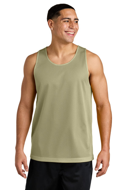 Front View of VgsGld/Blk Sport-Tek PosiCharge Reversible Mesh Tank ST5000 plain