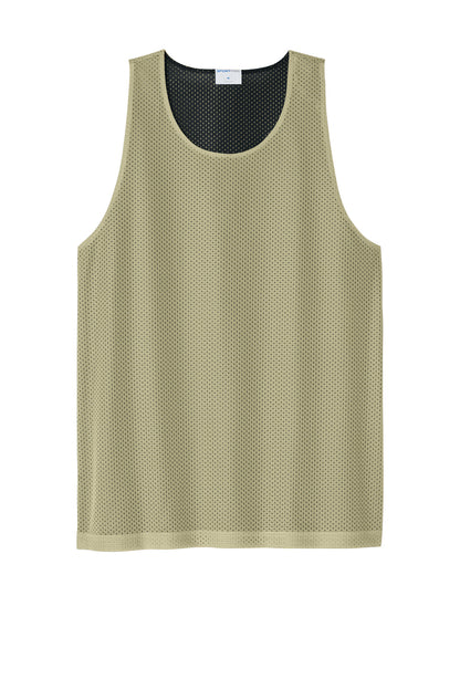 Front View of VgsGld/Blk Sport-Tek PosiCharge Reversible Mesh Tank ST5000 plain
