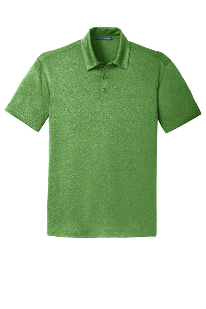 Front View of Vine Green Hth Port Authority Trace Heather Polo. K576 plain