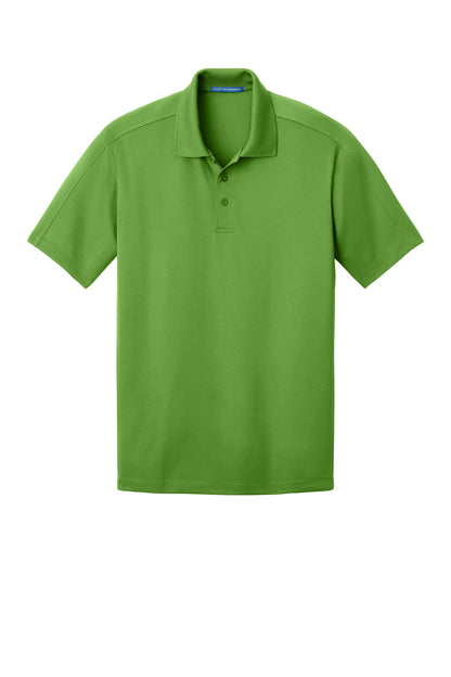 Front View of Vine Green Port Authority Diamond Jacquard Polo. K569 plain