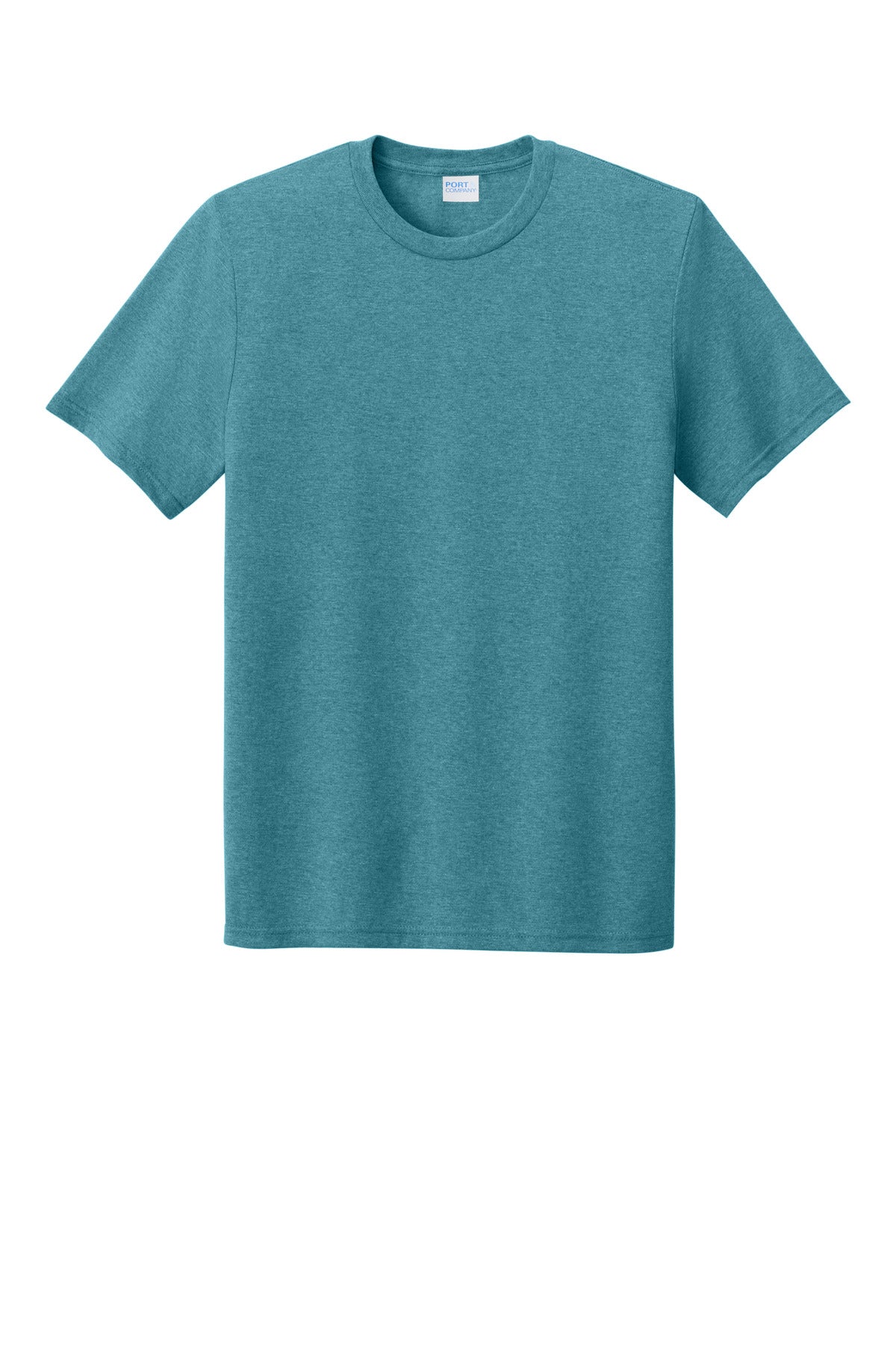 Front View of VivdTealHr Port & Co Tri-Blend Tee. PC330 plain