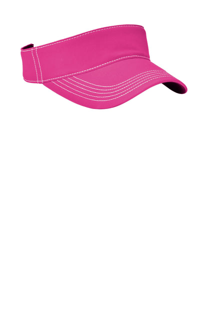 Front View of VividPink Nike Dri-FIT Ace Visor NKFB6446 plain