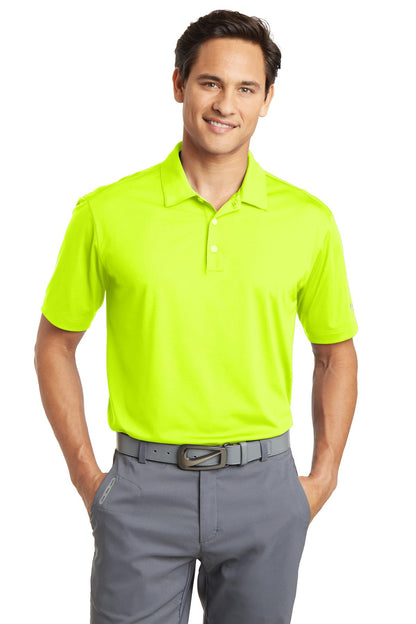 Front View of Volt Nike Dri-FIT Vertical Mesh Polo. 637167 plain