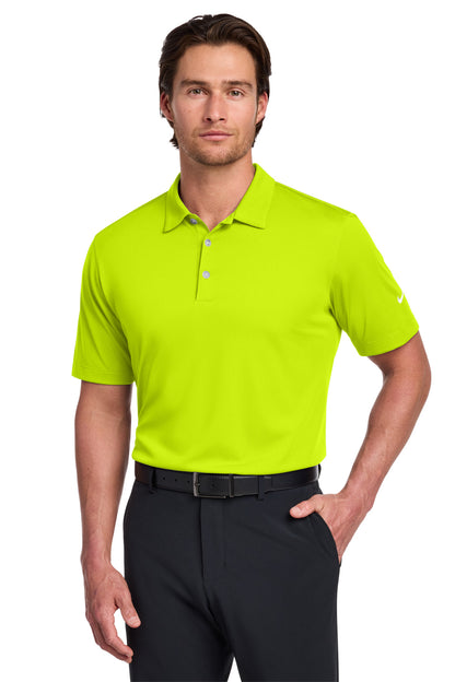 Front View of Volt Nike Dri-FIT Vertical Mesh Polo. 637167 plain