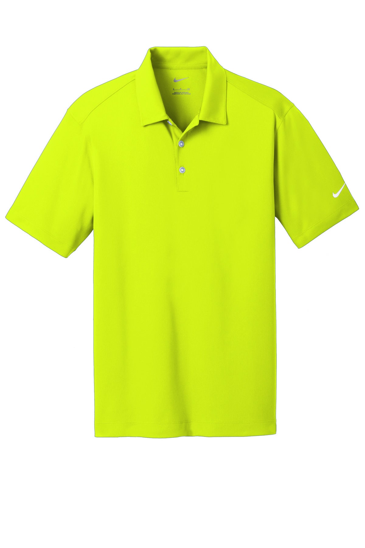 Front View of Volt Nike Dri-FIT Vertical Mesh Polo. 637167 plain