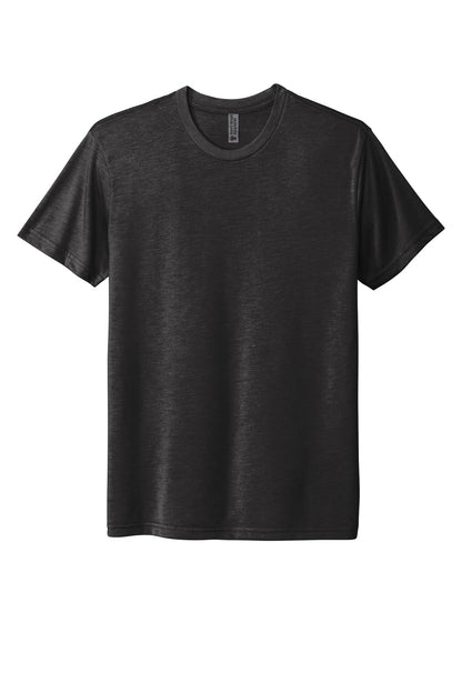 Front View of VtgBlack Next Level Apparel Adult Tri-Blend Tee. NL6010 plain