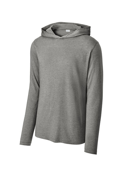 Front View of VtgHtr Sport-Tek Halftime Long Sleeve Hoodie ST6044 plain