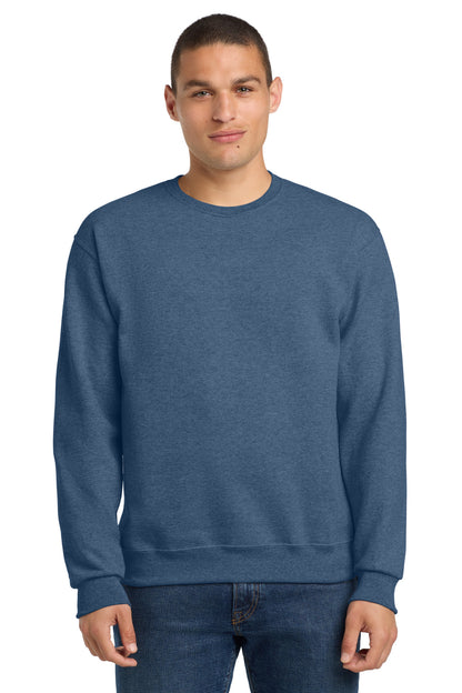 Front View of VtgHtrBl Jerzees - NuBlend Crewneck Sweatshirt. 562M plain