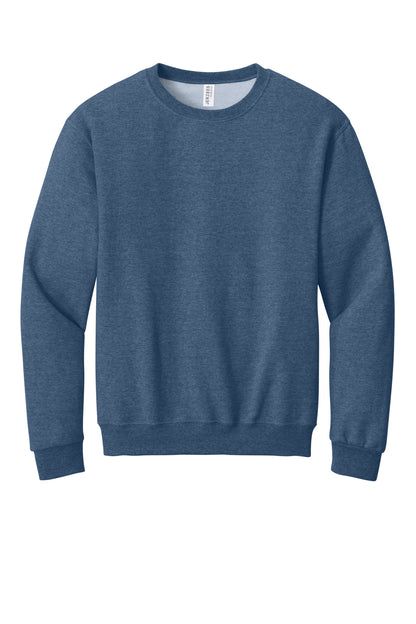 Front View of VtgHtrBl Jerzees - NuBlend Crewneck Sweatshirt. 562M plain