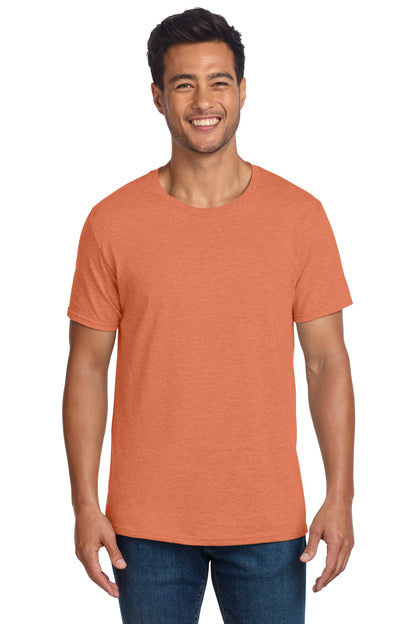 Front View of VtgHtrOrge Jerzees Premium Blend Ring Spun T-Shirt 560M plain