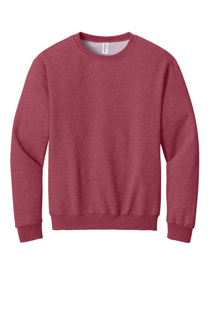 Front View of VtgHtrRed Jerzees - NuBlend Crewneck Sweatshirt. 562M plain