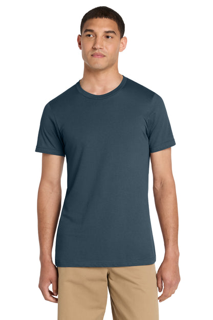 Front View of VtgNavy BELLA+CANVAS Unisex Jersey Short Sleeve Tee. BC3001 plain
