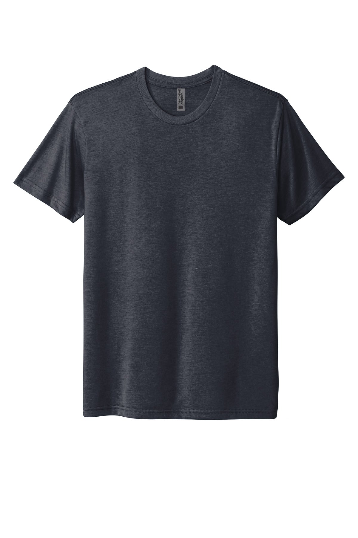 Front View of VtgNavy Next Level Apparel Adult Tri-Blend Tee. NL6010 plain