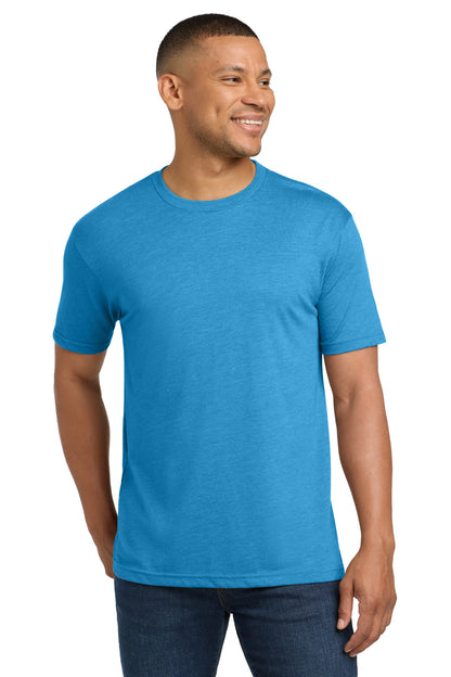 Front View of VtgTurq Next Level Apparel Adult Tri-Blend Tee. NL6010 plain