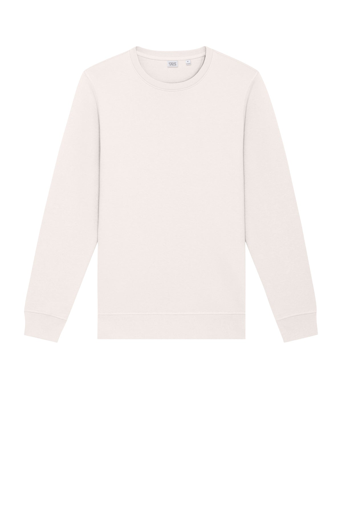 Front View of VtgWhite Stanley/Stella Unisex Roller Crewneck Sweatshirt SXU010 plain