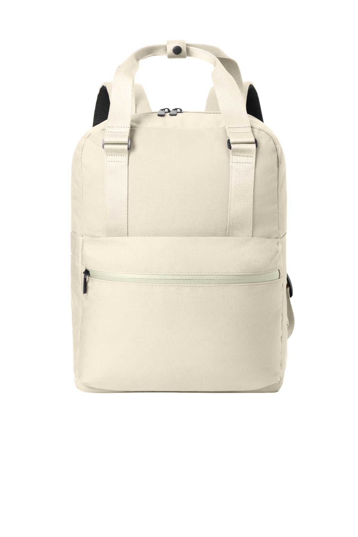 Front View of WarmQuartz Mercer+Mettle Claremont Handled Backpack MMB211 plain