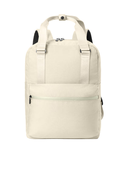 Front View of WarmQuartz Mercer+Mettle Claremont Handled Backpack MMB211 plain