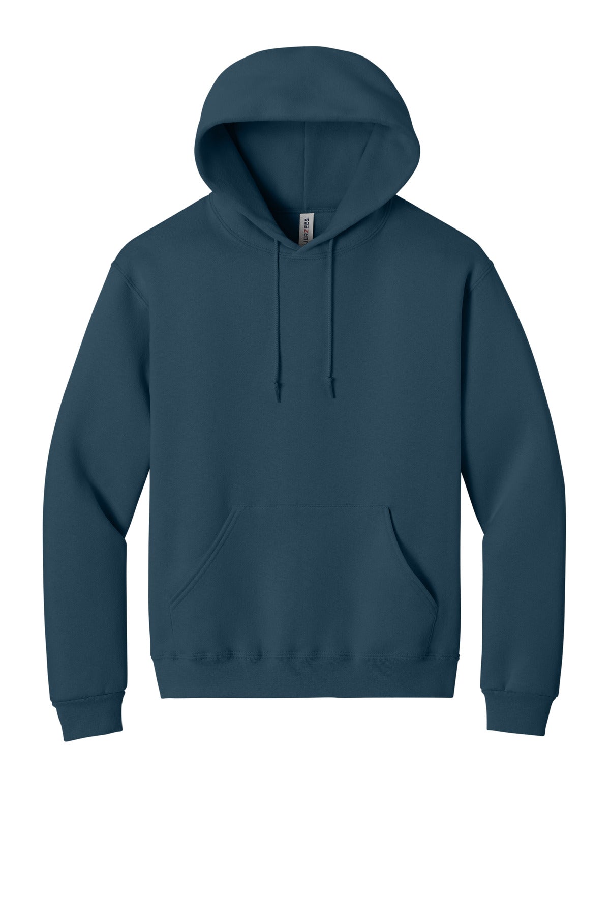 Front View of WashedNavy Jerzees Rugged Unisex Hooded Sweatshirt H12M plain