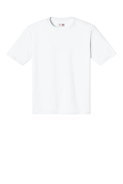Front View of White A4 Cooling Performance Short Sleeve Tee A4N3142 plain