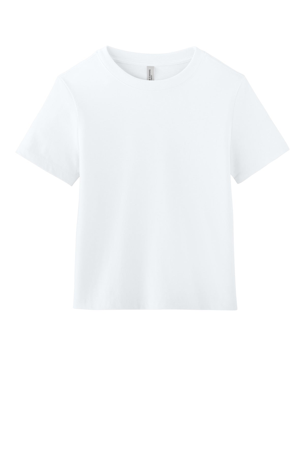Front View of White BELLA+CANVAS Women's 6-Ounce Heavyweight Tee BC6110 plain
