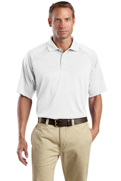 Front View of White CornerStone - Select Snag-Proof Tactical Polo. CS410 plain