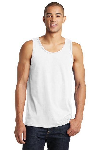 Front View of White District The Concert Tank . DT5300 plain