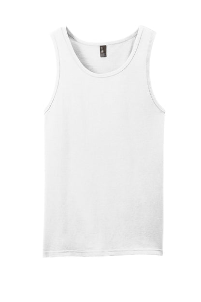 Front View of White District The Concert Tank . DT5300 plain