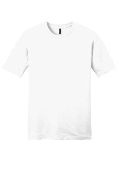 Front View of White District Very Important Tee . DT6000 plain
