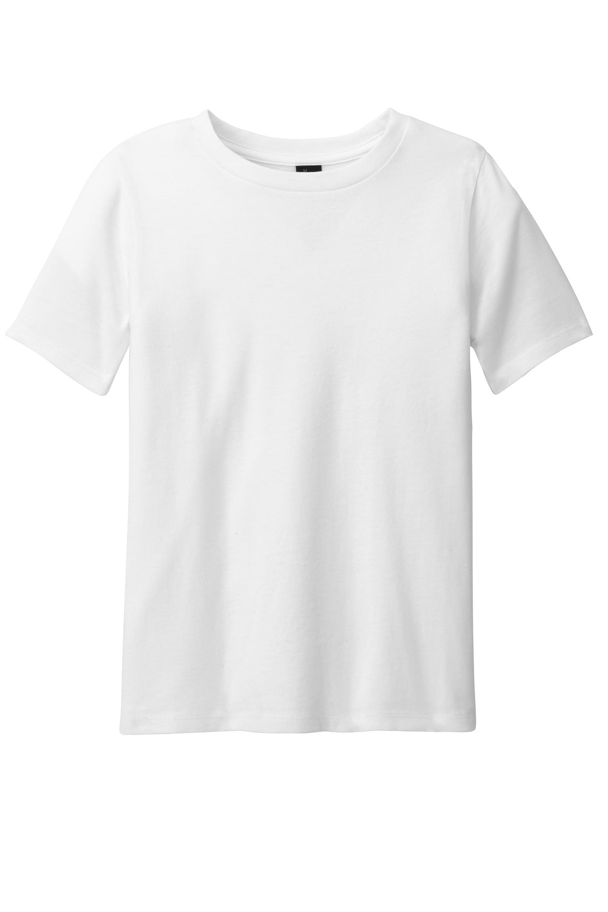 Front View of White District Youth Perfect Blend CVC Tee DT108Y plain