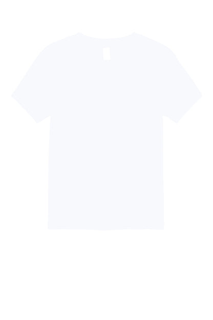 Front View of White Gildan Youth Softstyle CVC Tee 64000BCVC plain