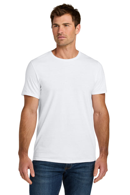 Front View of White Jerzees Ultimate Unisex Ring Spun T-Shirt IC46M plain