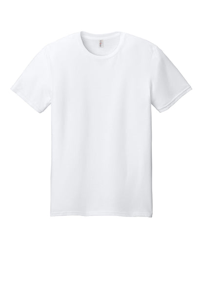 Front View of White Jerzees Ultimate Unisex Ring Spun T-Shirt IC46M plain