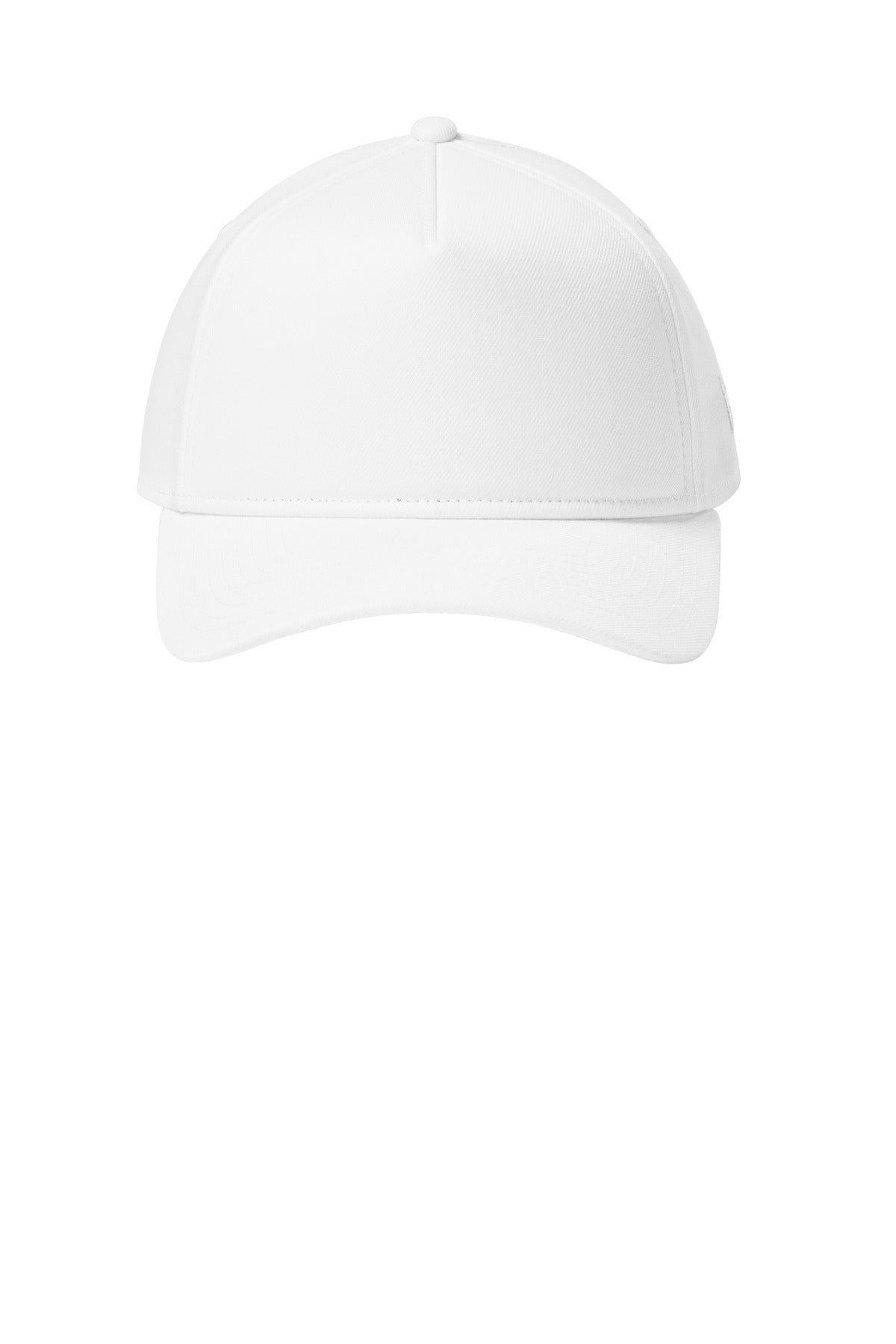 Front View of White New Era A-Frame Snapback Cap NE211 plain