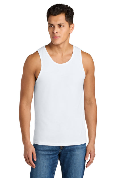 Front View of White Next Level Apparel Cotton Muscle Tank NL3633 plain