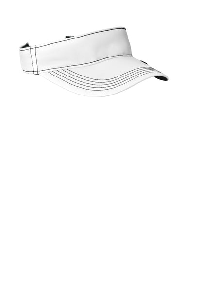 Front View of White Nike Dri-FIT Ace Visor NKFB6446 plain