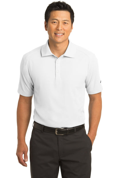 Front View of White Nike Dri-FIT Classic Polo. 267020 plain