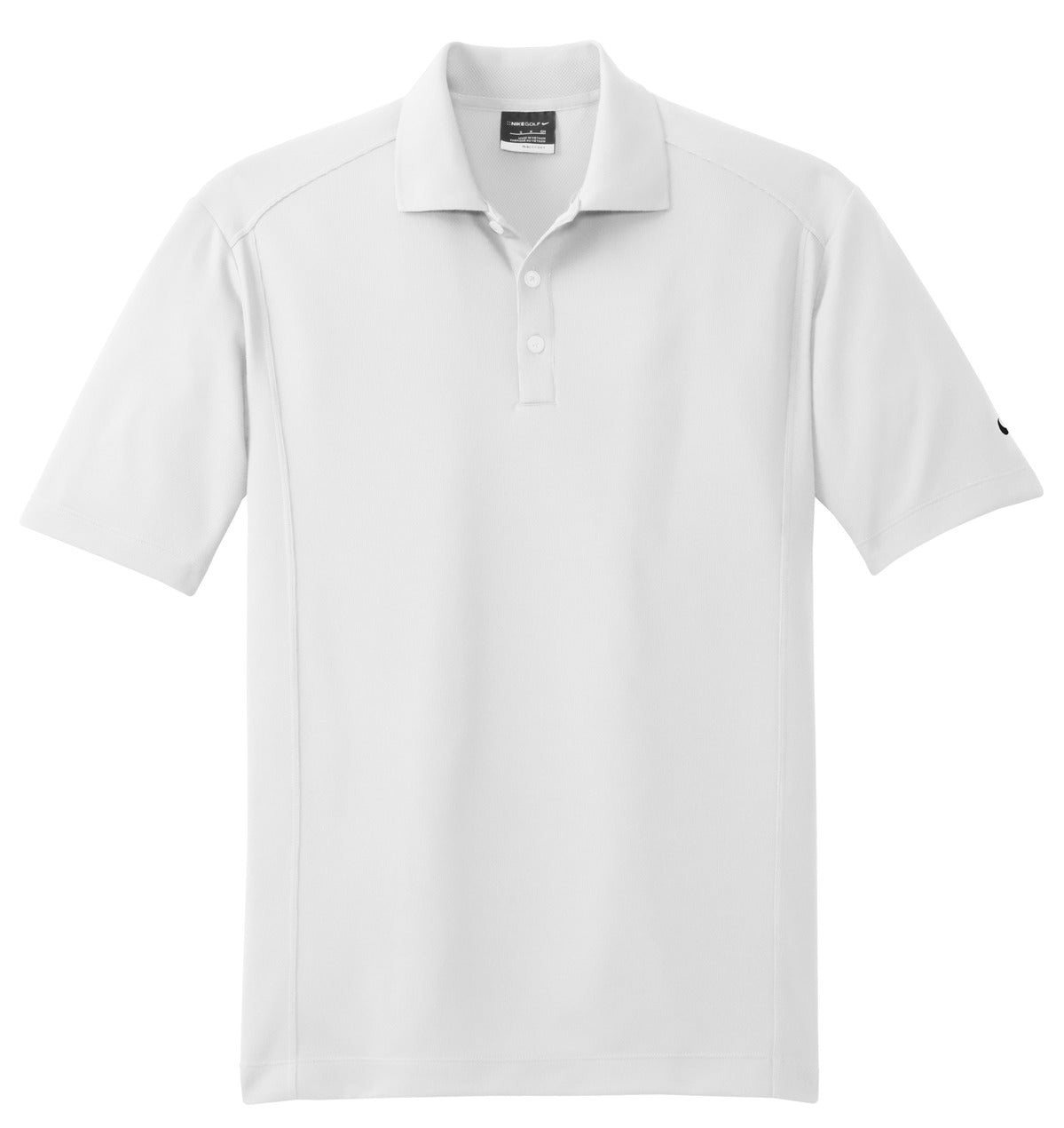 Front View of White Nike Dri-FIT Classic Polo. 267020 plain