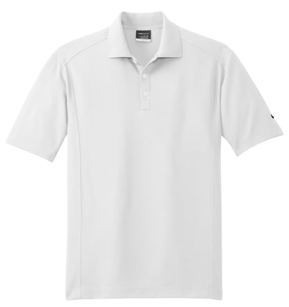 Front View of White Nike Dri-FIT Classic Polo. 267020 plain