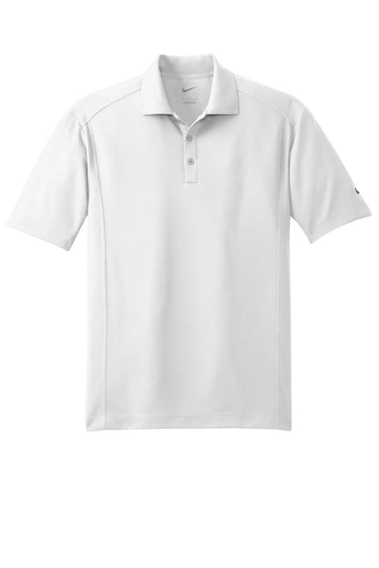 Front View of White Nike Dri-FIT Classic Polo. 267020 plain