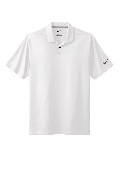 Front View of White Nike Dri-FIT Vapor Polo NKDC2108 plain