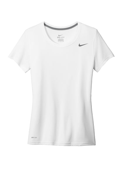 Front View of White Nike Women's Team rLegend Tee DV7312 plain