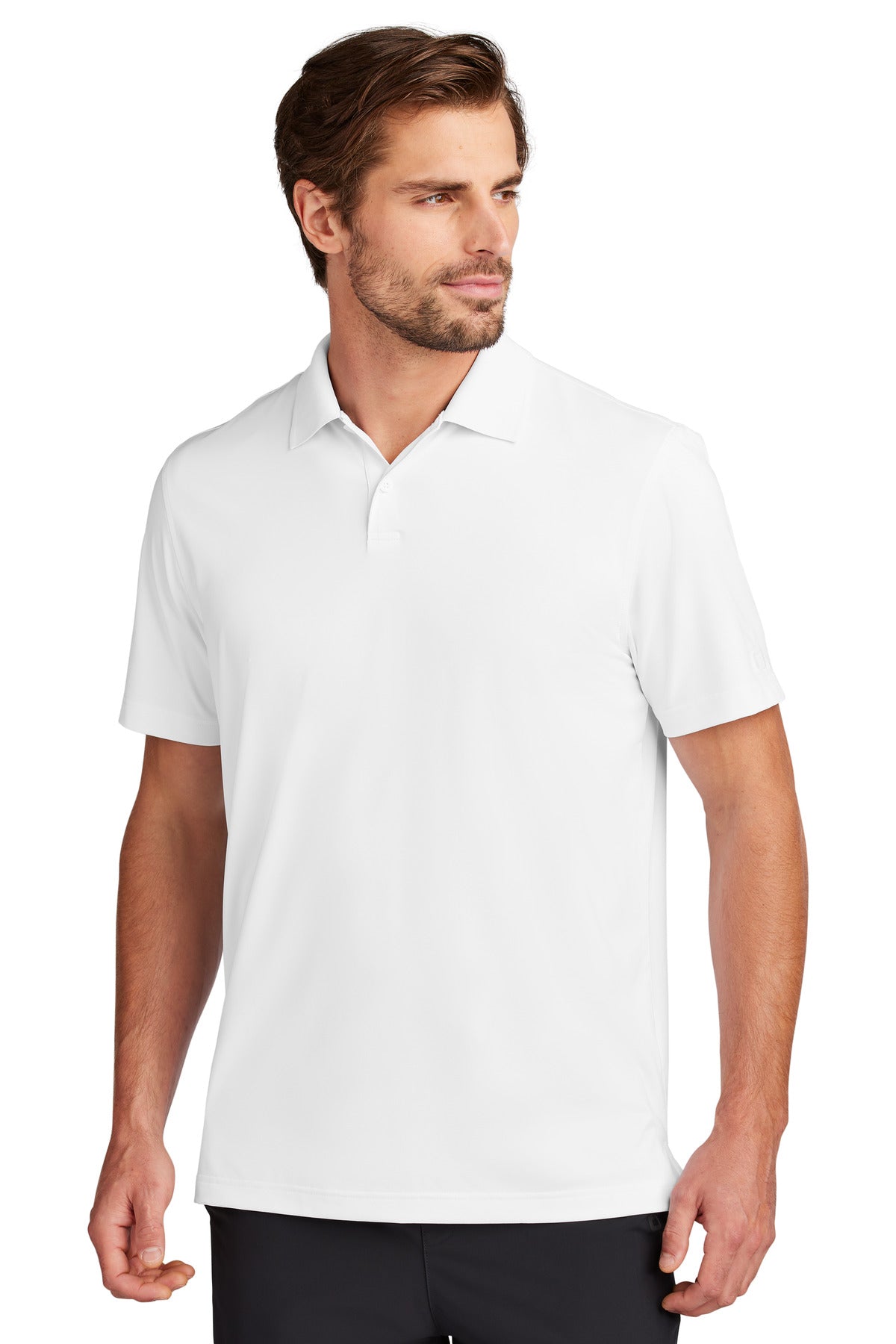 Front View of White OGIO Regain Polo OG170 plain