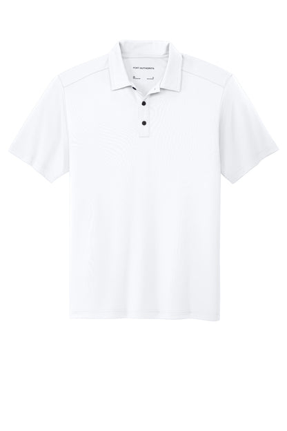 Front View of White Port Authority C-FREE Snag-Proof Polo K864 plain