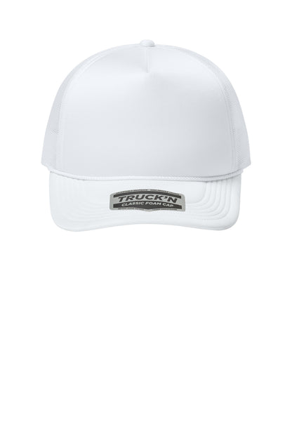 Front View of White Port Authority Foam Truck'N Cap C993 plain