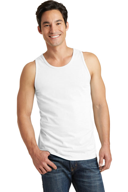 Front View of White Port & Co Beach Wash Garment-Dyed Tank. PC099TT plain