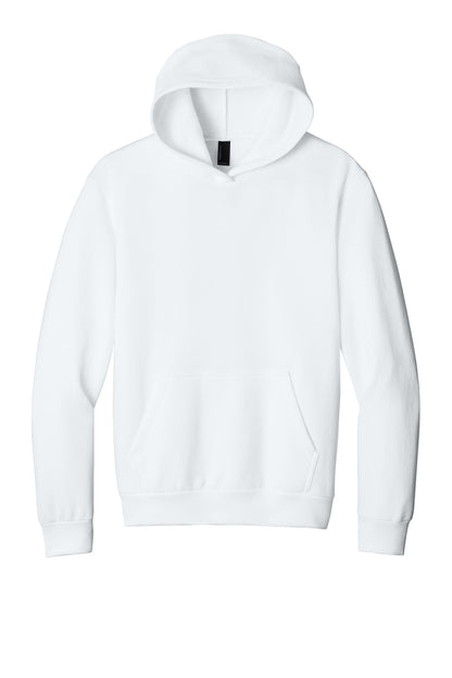 Front View of White Port & Co Easy Fleece Pullover Hooded Sweatshirt PC68H plain