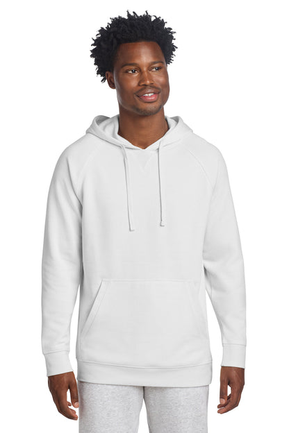 Front View of White Sport-Tek Drive Fleece Pullover Hoodie STF200 plain