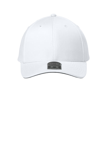 Front View of White Sport-Tek Impact Mesh Stretch-Tek Adjustable Cap STC71 plain