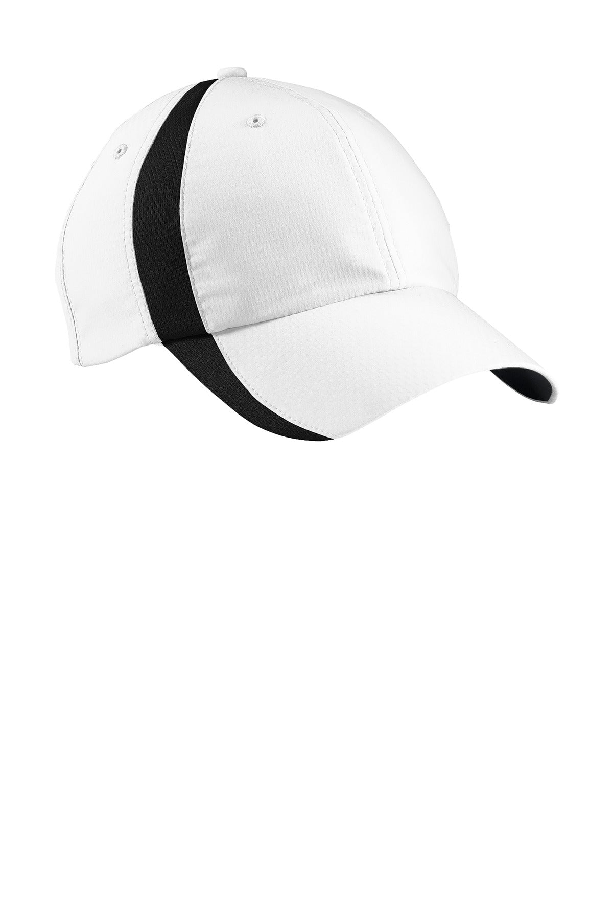 Front View of White/Blk Nike Sphere Performance Cap NKFD9709 plain