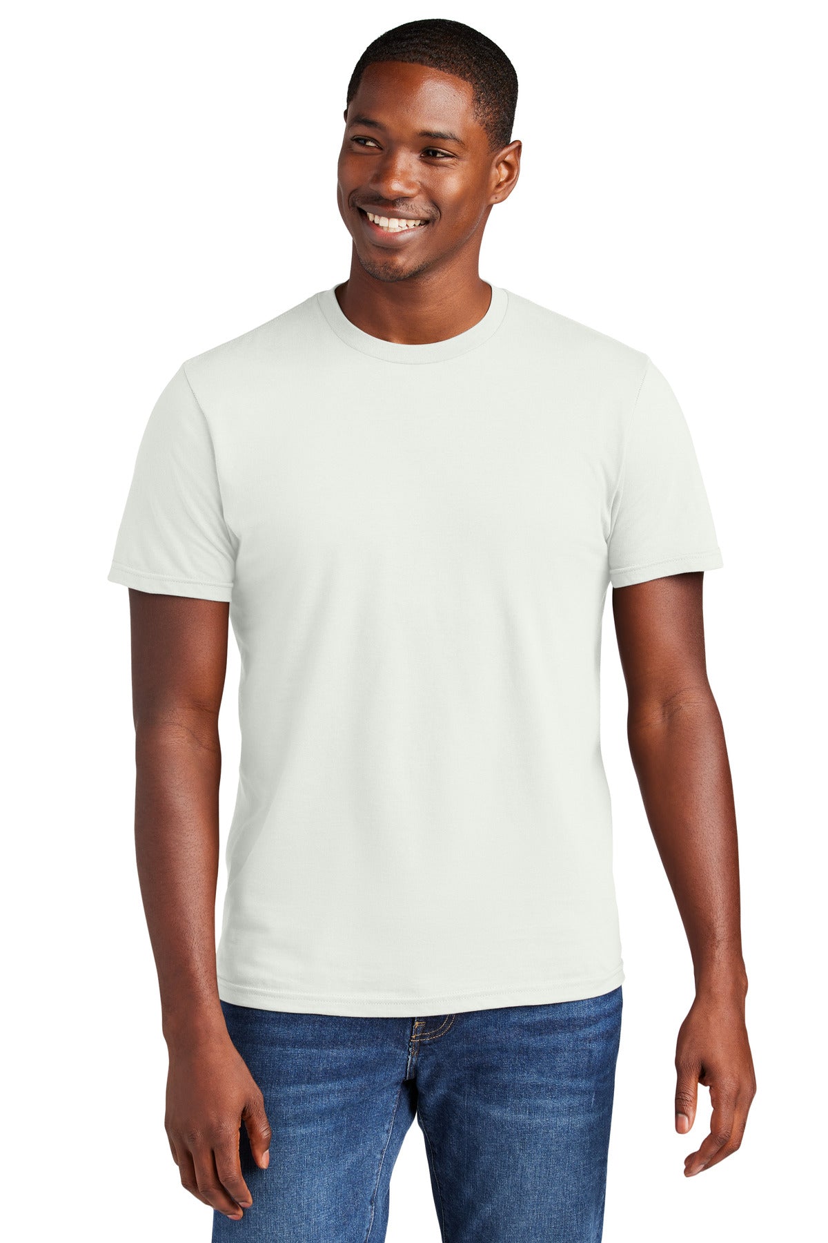 Front View of WhiteSmoke District Very Important Tee . DT6000 plain